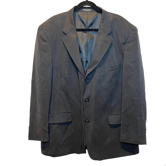 Vintage Baracuta Black Tencel Sports Suit Jacket Blazer Mens Size R46 / US L